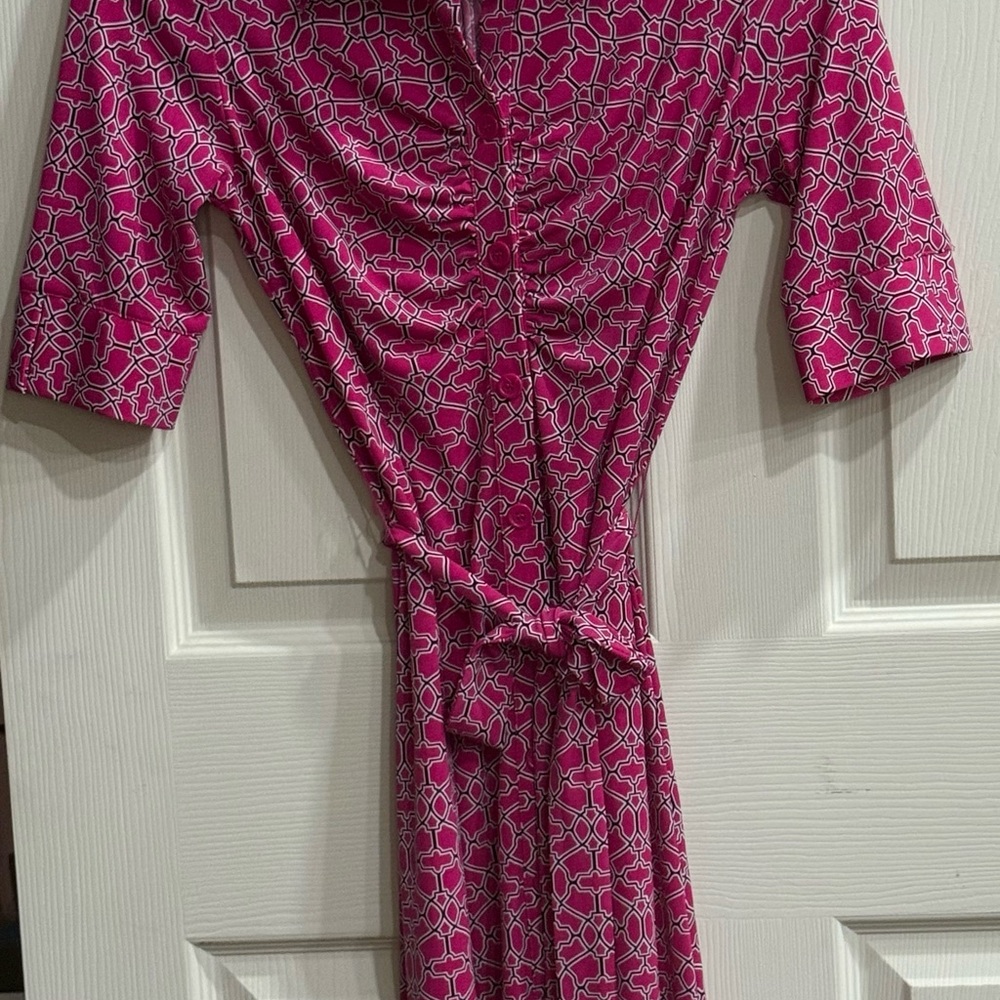 Laundry By Shelli Segal Pink Ruched Tie Front Bodycon Dress